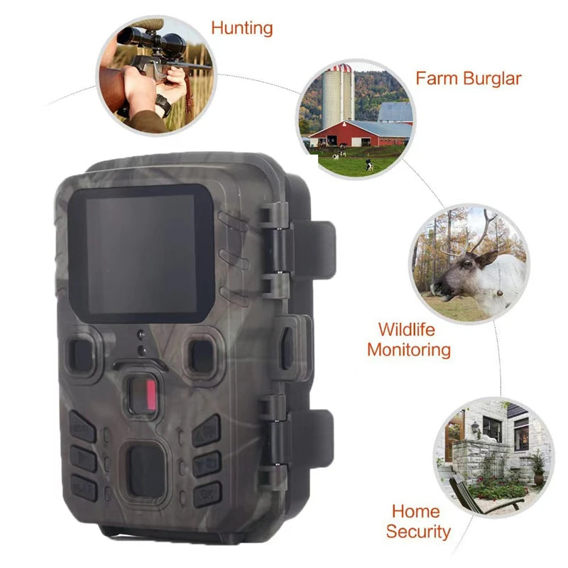 Caméra de Chasse Nocturne Mini301 - 24MP avec Vision Infrarouge et Détection Rapide