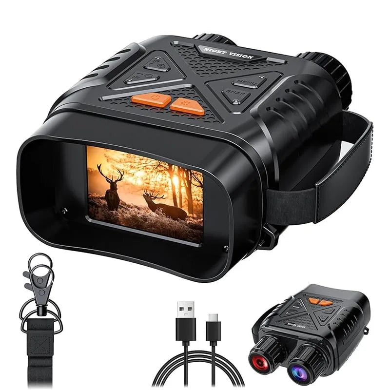 Jumelles Numériques 1080P avec Vision Nocturne Infrarouge et Écran IPS 2.8”