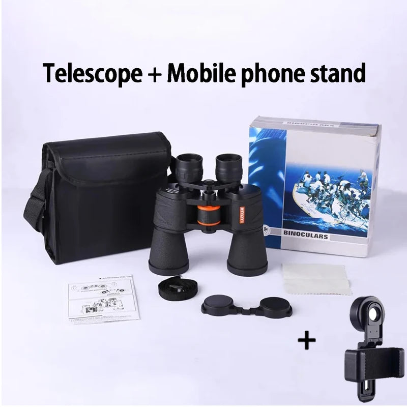 Jumelles 20x50 Professionnelles Étanches avec Prisme BAK4 pour Observation Longue Distance