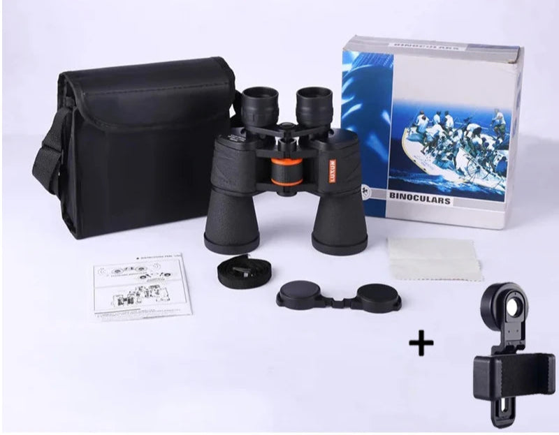 Jumelles 20x50 Professionnelles Étanches avec Prisme BAK4 pour Observation Longue Distance