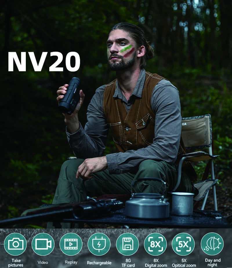 Jumelles Vision Nocturne Avancée avec MILESEEY NV20 Télémètre Intégré pour Chasse et Observation