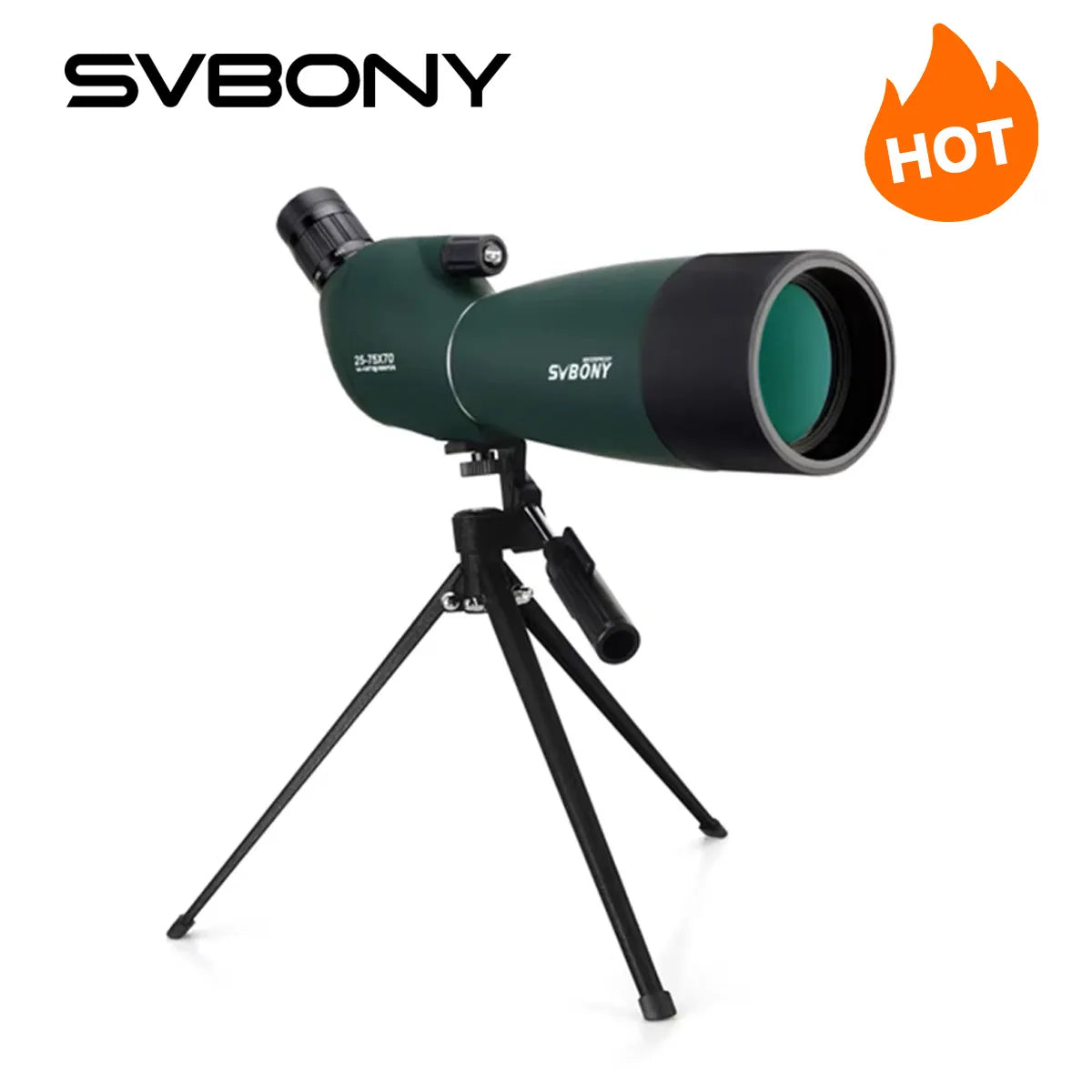 Télescope Monoculaire Puissant 25-75x70 avec Zoom et Étanchéité IPX6