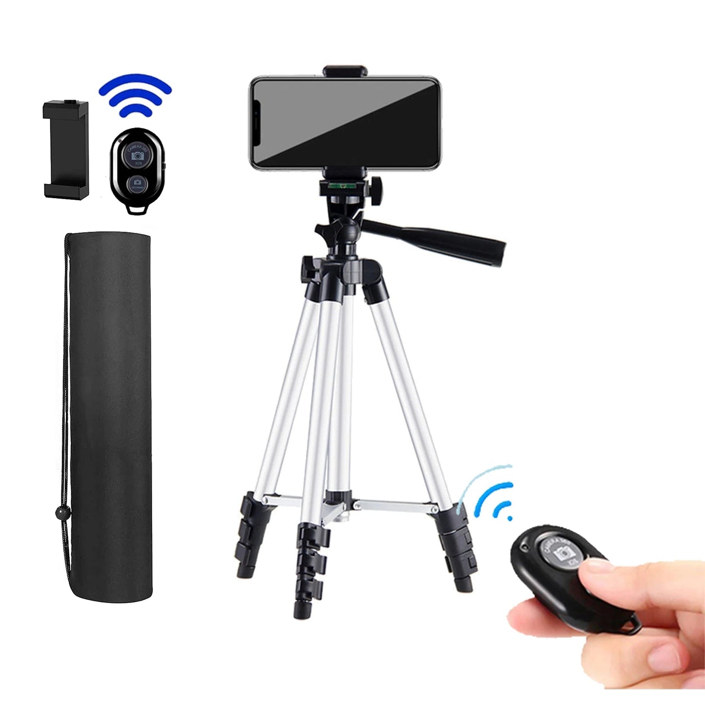 Trépied Photo Universel avec Télécommande Bluetooth et Support Léger pour Smartphone