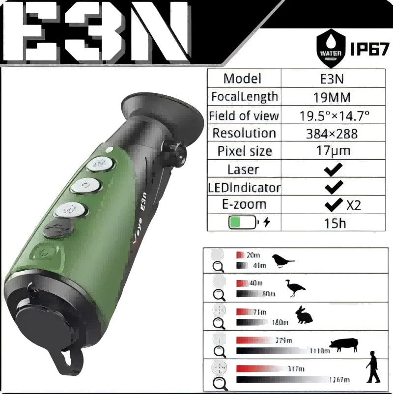 Monoculaire Thermique InfiRay E3N : Vision Nocturne Précise et Longue Portée