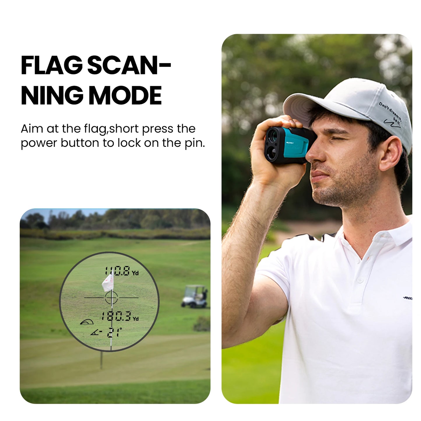 Télémètre Golf 600M avec Technologie Laser et Mode Pente Ajustée