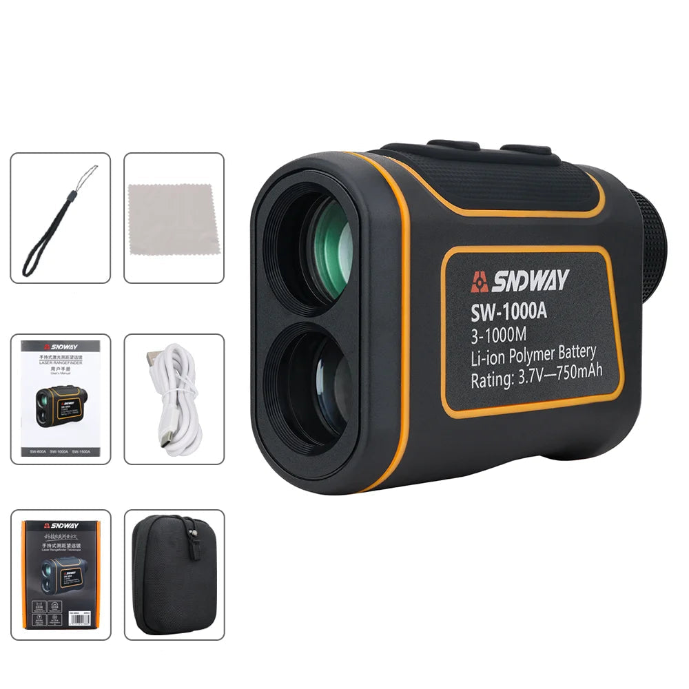 Télémètre Laser SNDWAY SW-600A à SW-1500A – Mesure Longue Distance Golf, Chasse, Outdoor et BTP