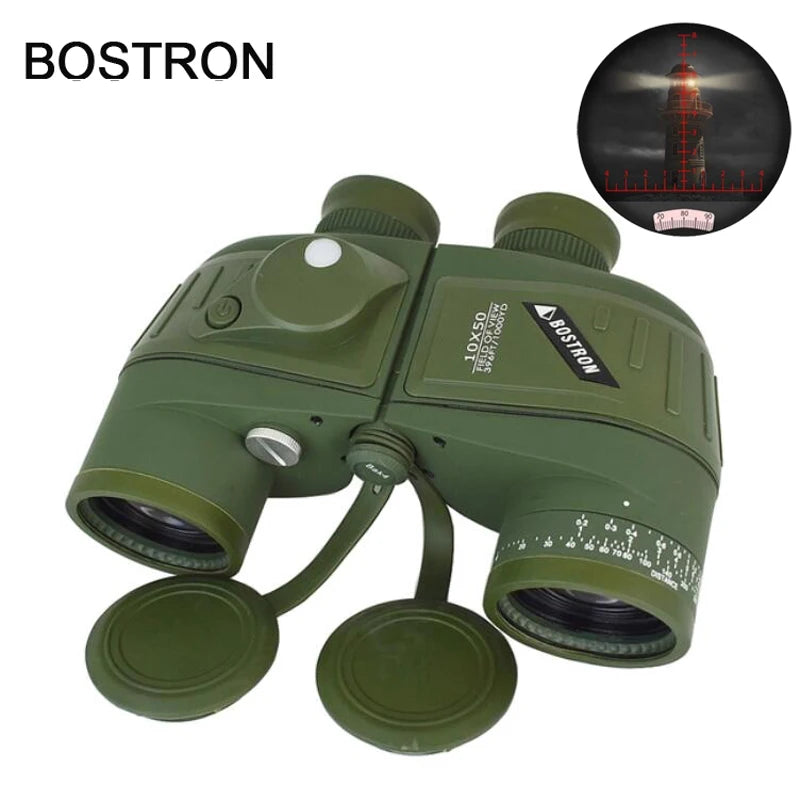 Télescope Militaire 10x50 Étanche avec Boussole et Télémètre