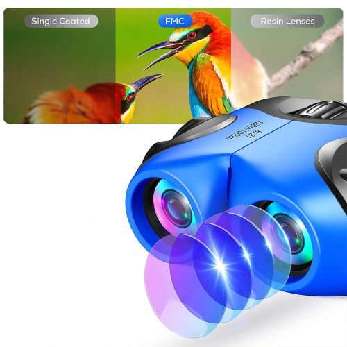Jumelles 8x21 Compactes pour Enfant – Pour découvrir la nature avec des yeux de lynx