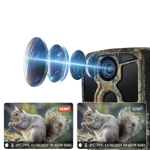 Caméra de Chasse LCK228 - 4K WiFi Vision Nocturne Infrarouge IP67 Étanche