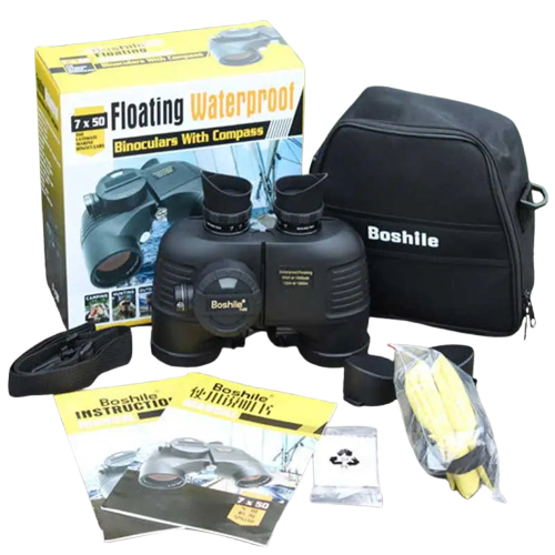 Jumelles Marines Étanches avec Boussole et Optique HD 7x50 pour Toutes Conditions