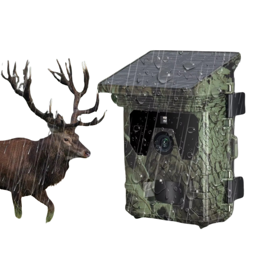 Caméra de Chasse H-201 - 30MP Vision Nocturne Infrarouge avec Panneau Solaire Intégré