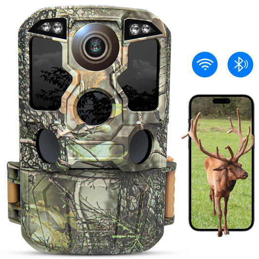 Caméra de Chasse LCK228 - 4K WiFi Vision Nocturne Infrarouge IP67 Étanche