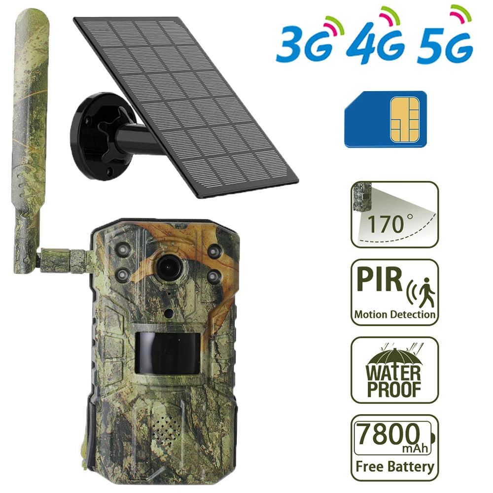Caméra de Surveillance Solaire Junzheng T31ZX - 4MP 4G pour la Faune avec Vision Nocturne 30M