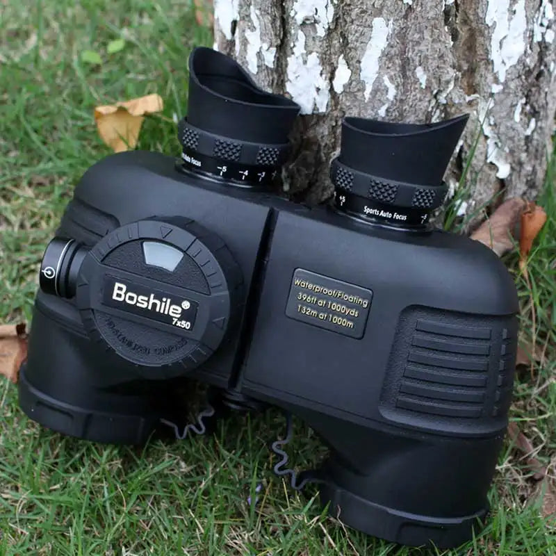 Jumelles Marines Étanches avec Boussole et Optique HD 7x50 pour Toutes Conditions