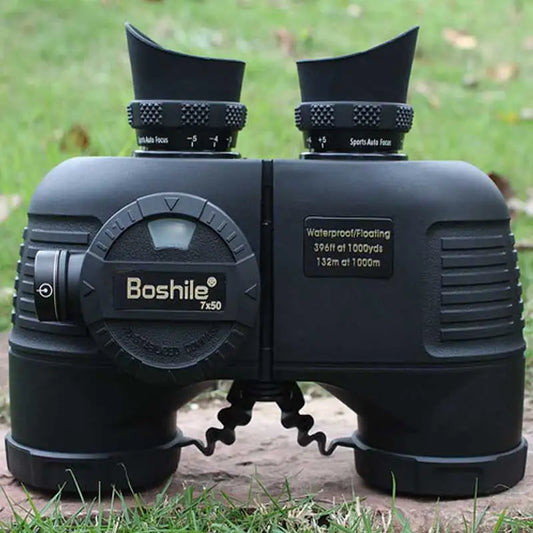 Jumelles Marines Étanches avec Boussole et Optique HD 7x50 pour Toutes Conditions