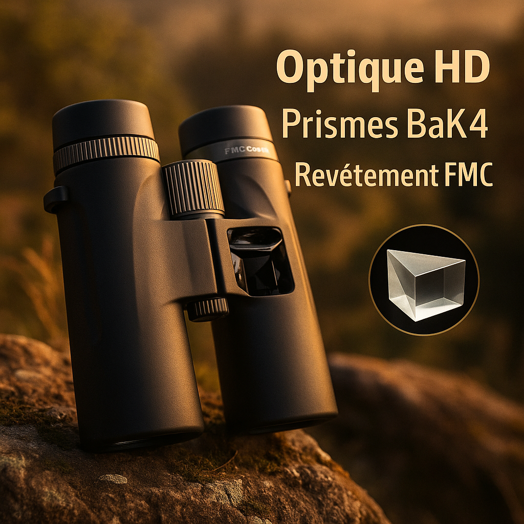 Jumelles HD 12x42 : Performance Longue Portée et Étanchéité IPX6