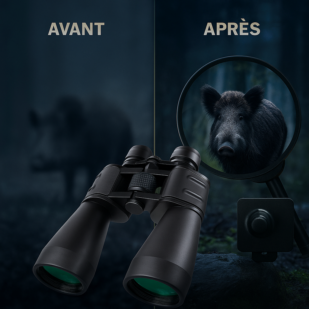 Jumelles Puissantes 10-380x100 pour Chasse et Observation Nocturne