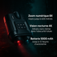 Jumelles Vision Nocturne 4K avec Zoom Numérique 8X et Capteur Infrarouge