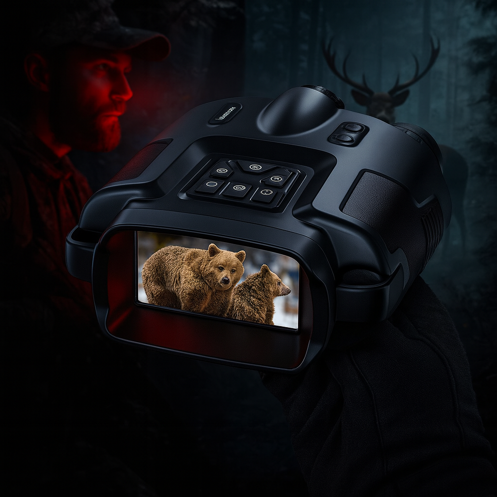 Jumelles Vision Nocturne 4K avec Zoom Numérique 8X et Capteur Infrarouge