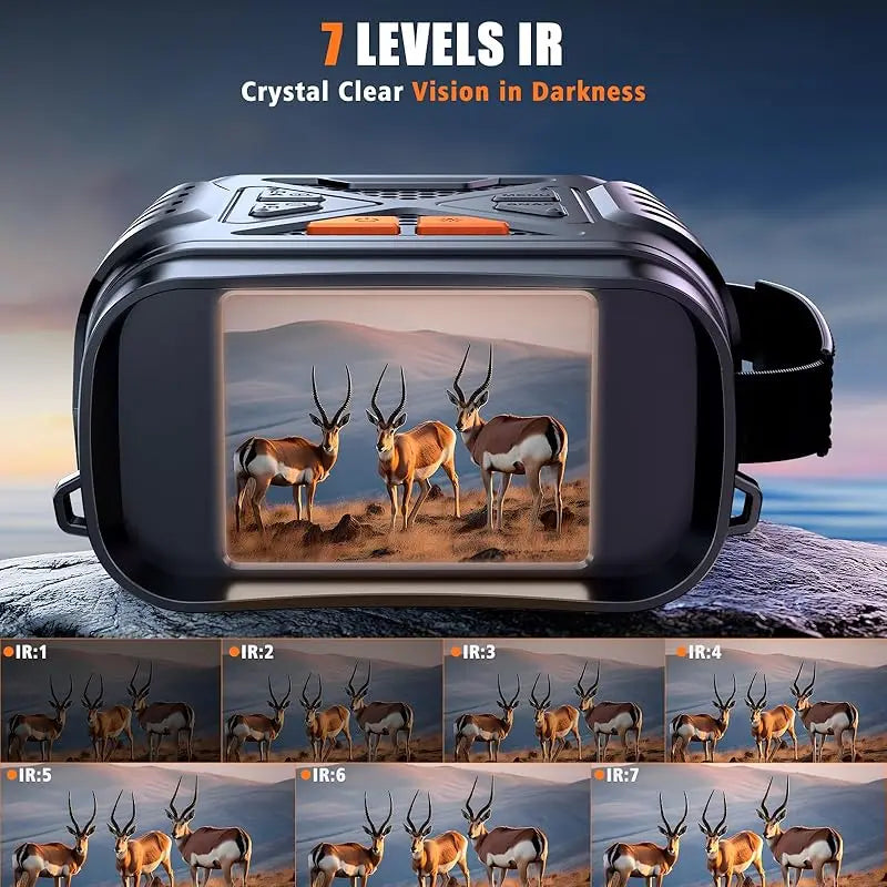 Jumelles Numériques 1080P avec Vision Nocturne Infrarouge et Écran IPS 2.8”