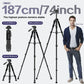 Trépied Professionnel 187cm pour Caméra, Jumelles et Téléphone 360°
