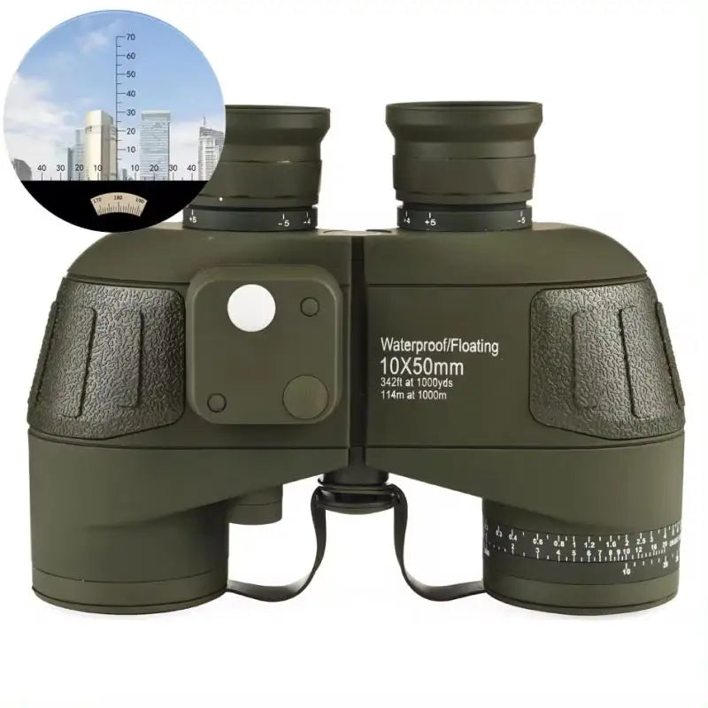 Jumelles Marines 10x50 Étanches avec Compas et Vision Nocturne
