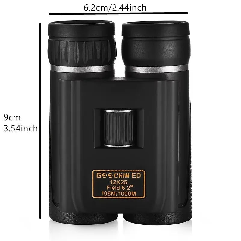 Jumelles Compactes 12x25 ED pour Observation Extérieure Polyvalente