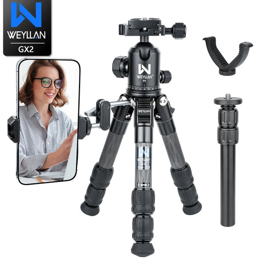 Trépied de Table Léger en Fibre de Carbone pour Appareil Photo DSLR 10kg