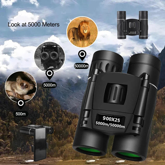 Jumelles Compactes HD Zoom Puissantes pour Observation Longue Distance Outdoor