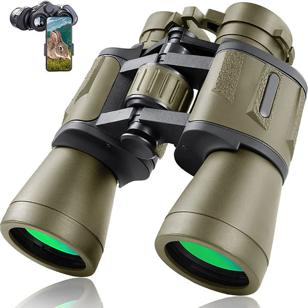 Jumelles 20x50 HD Étanchées Pour Adultes - Prisme BAK4, Objectif FMC - Idéales Observation Oiseaux, Randonnée, Concerts Et Football