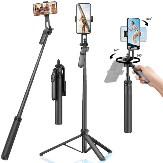 Trépied Selfie Stick Sans Fil 1.8m pour Smartphones et Vidéos Vlog