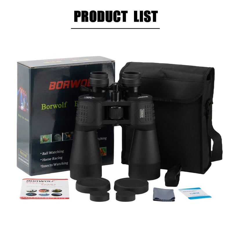Jumelles BORWOLF 15–450x60 – Zoom professionnel ultra-puissant pour l’observation longue distance