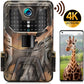 Caméra de Chasse 4K avec Vision Nocturne Infrarouge et Capteur WiFi