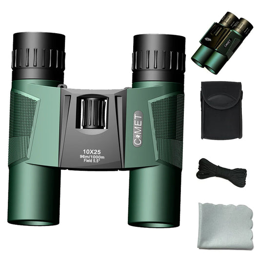 Jumelles Compactes 10X25 Légeres et Pliables pour Observation d'Oiseaux