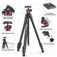Trépied Photo Vidéo Professionnel en Aluminium pour Appareils Polyvalents