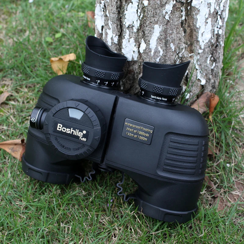 Jumelles Marines Étanches avec Boussole et Optique HD 7x50 pour Toutes Conditions