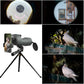 Télescope Monoculaire 25-75x60 avec Zoom Puissant et Étanchéité IPX4