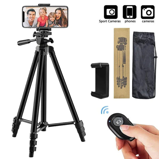 Trépied Photo Universel avec Télécommande Bluetooth et Support Léger pour Smartphone