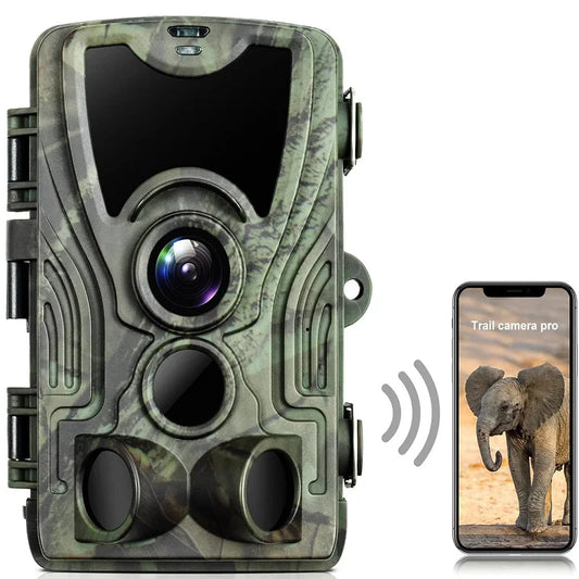Caméra de Chasse 4K avec Vision Nocturne Infrarouge et Capteur WiFi