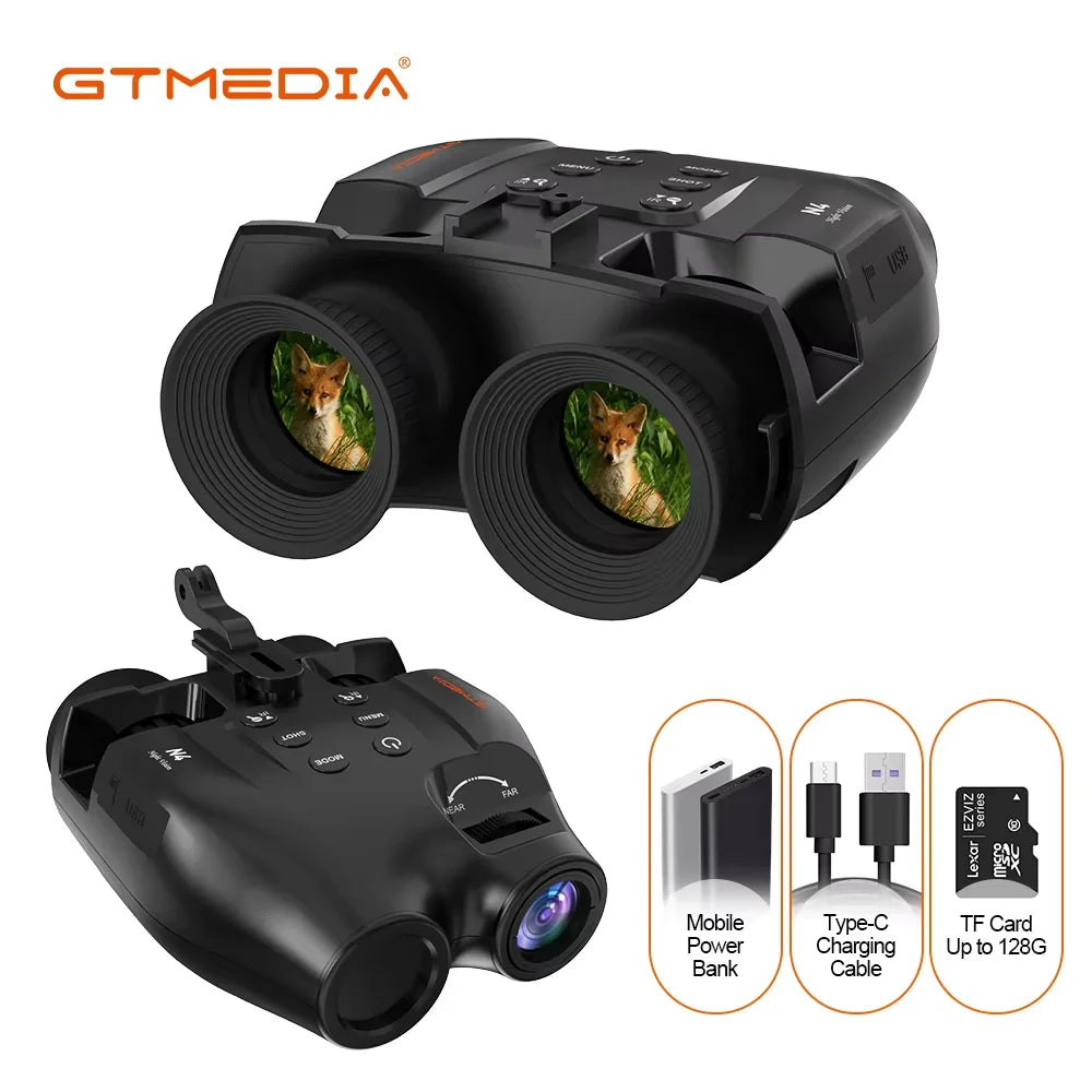Jumelles Vision Nocturne Infrarouge GTMEDIA N4 avec Casque pour Observation à 300m