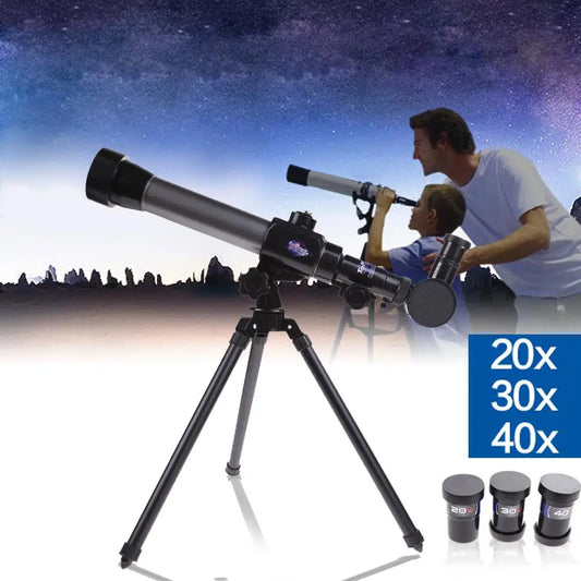 Télescope Monoculaire Éducatif pour Enfants avec Trépied et Lentille Large
