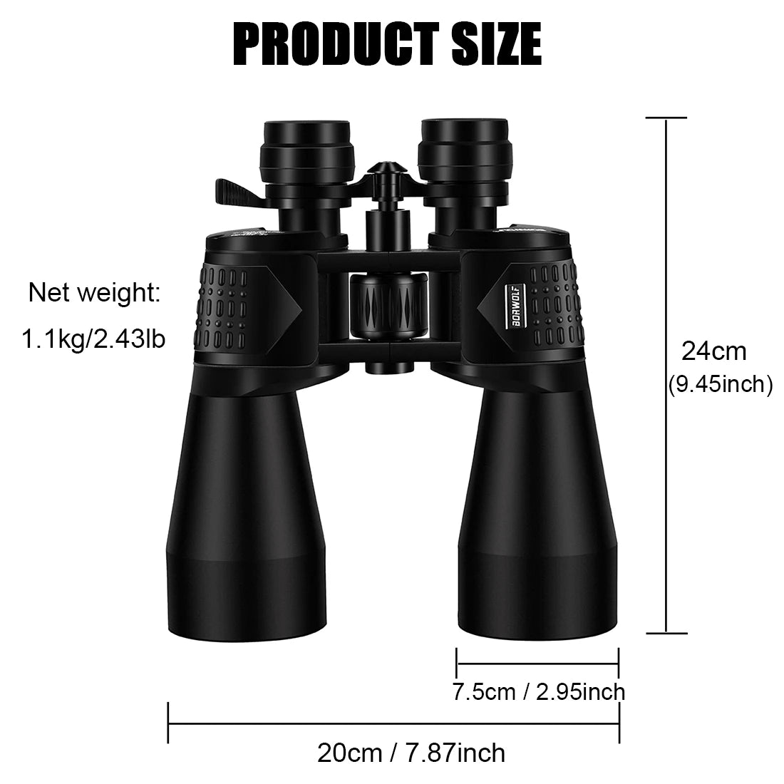 Jumelles BORWOLF 15–450x60 – Zoom professionnel ultra-puissant pour l’observation longue distance