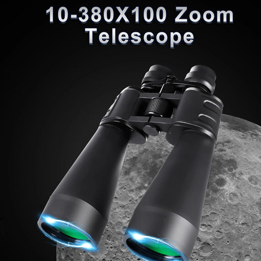 Jumelles Puissantes 10-380x100 pour Chasse et Observation Nocturne
