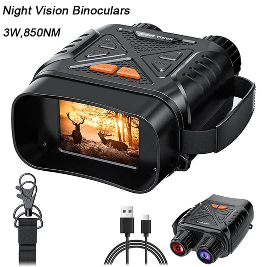 Jumelles Numériques 1080P avec Vision Nocturne Infrarouge et Écran IPS 2.8”