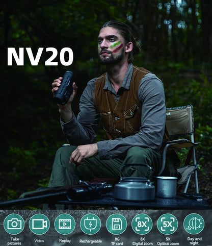 Jumelles Vision Nocturne Avancée avec MILESEEY NV20 Télémètre Intégré pour Chasse et Observation