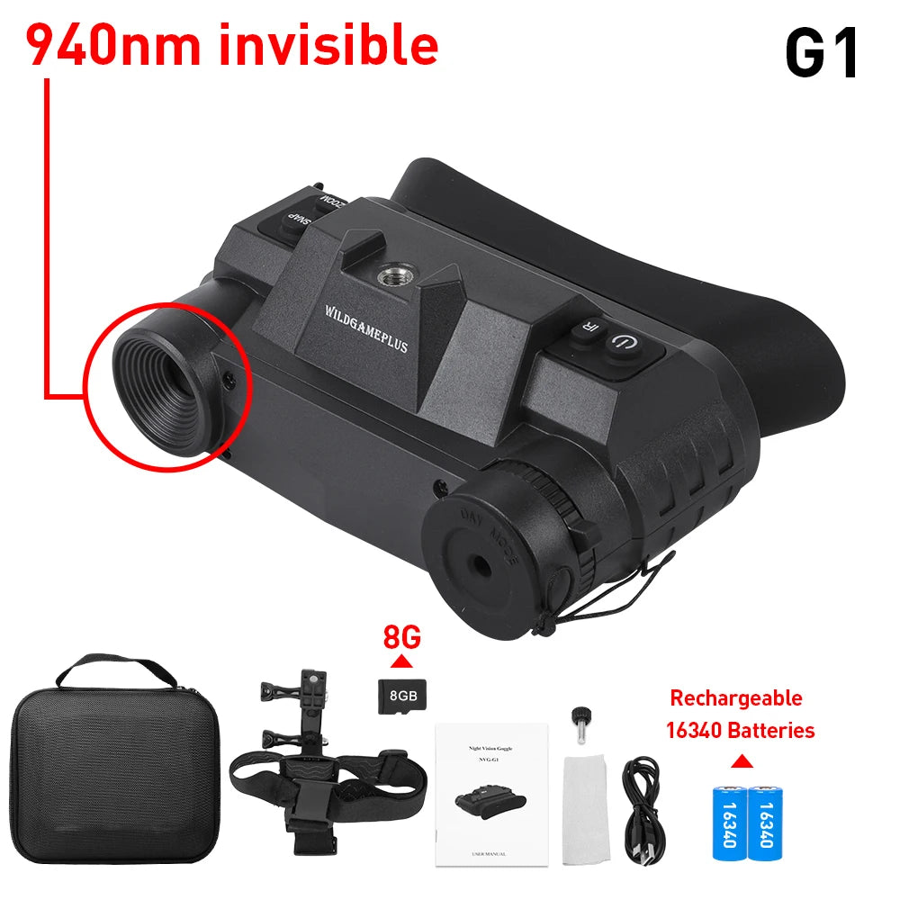 Jumelles Vision Nocturne HD pour Observation Nocturne et Activités Tactiques