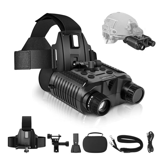 Jumelles Vision Nocturne NV8160 avec Zoom Digital et Casque Tactique
