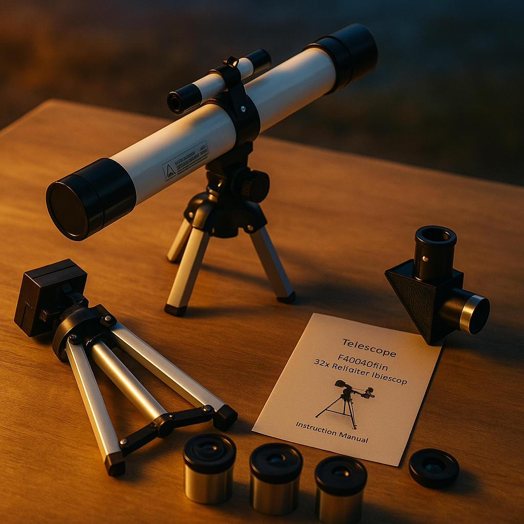 Télescope Astronomique F40040M Haute Puissance 40x40mm pour Observation Nocturne
