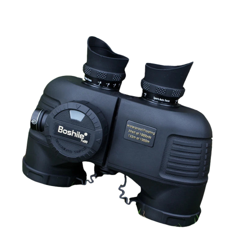 Jumelles Marines Étanches avec Boussole et Optique HD 7x50 pour Toutes Conditions