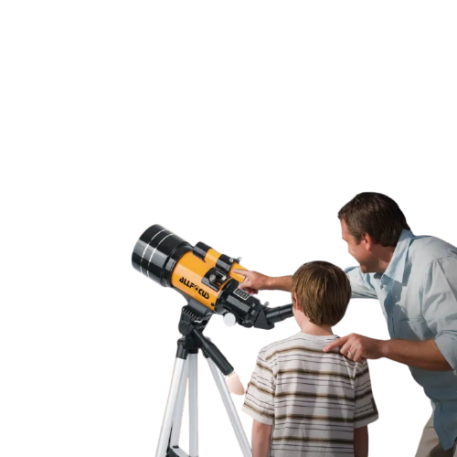 Télescope Débutants 70mm - 300mm Focale, Avec Trépied Réglable, 2 Oculaires, Adaptateur Smartphone Pour Observation Ciel Et Nature - 9